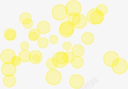 黄色创意圆形形状合成素材