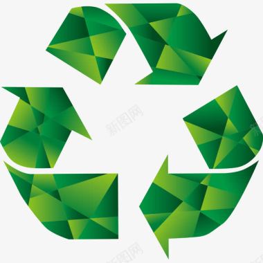 绿色环保再循环标志图标图标