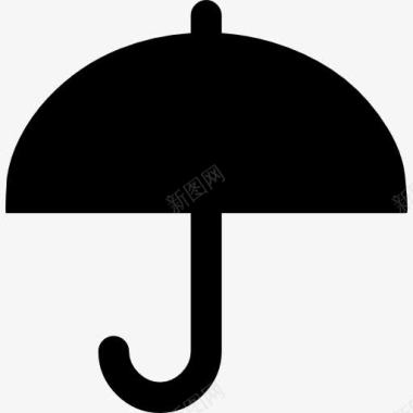 伞的黑色形状图标图标