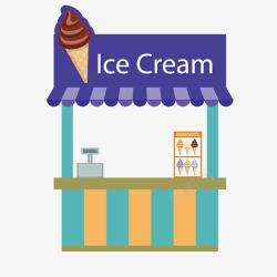 雪糕店冰淇淋商店矢量图高清图片