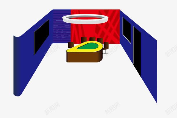 一个直播间矢量图ai免抠素材_88icon https://88icon.com 房间 演播厅 直播间 矢量图