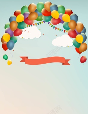 矢量质感磨砂气球立体庆祝背景背景