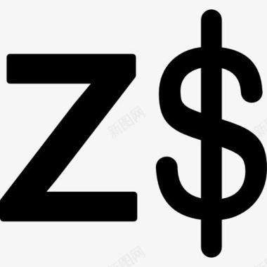 货币津巴布韦元图标图标
