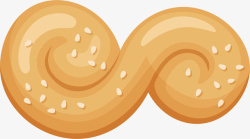 桃酥饼黄色的营养桃酥饼干矢量图高清图片