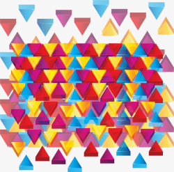 多彩几何三角花纹矢量图素材