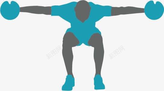 健身人物剪影png免抠素材_88icon https://88icon.com 举重 人物剪影 健身 男性 蓝色剪影 运动 锻炼