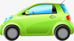 卡通绿色小汽车电动素材