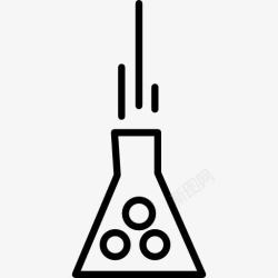 化学实验工具化学实验与化学反应有气泡图标高清图片