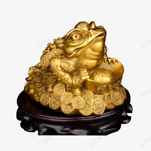 金蟾蜍风水摆件png免抠素材_88icon https://88icon.com 招财 礼品 金蟾蜍 风水摆件