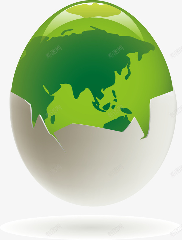 鸡蛋地球片矢量图ai免抠素材_88icon https://88icon.com 地球素材 鸡蛋地球素材 矢量图