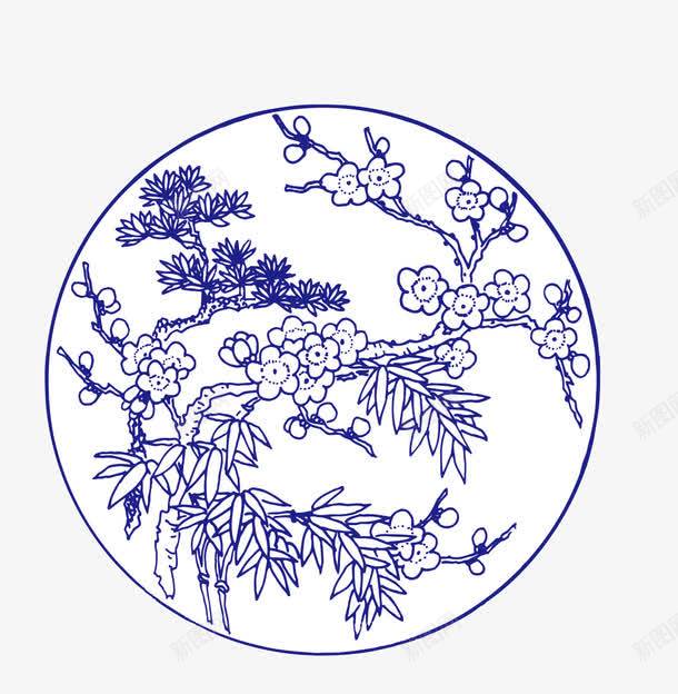 传统花盘png免抠素材_88icon https://88icon.com 古典 陶瓷瓶 青花瓷器