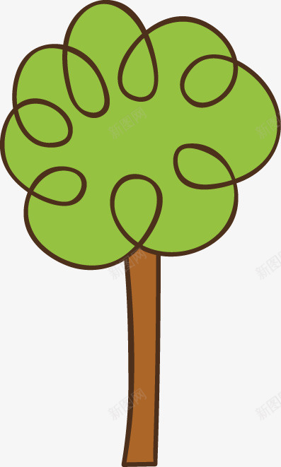 简单卡通手绘树png免抠素材_88icon https://88icon.com 卡通 树 简单 绿色