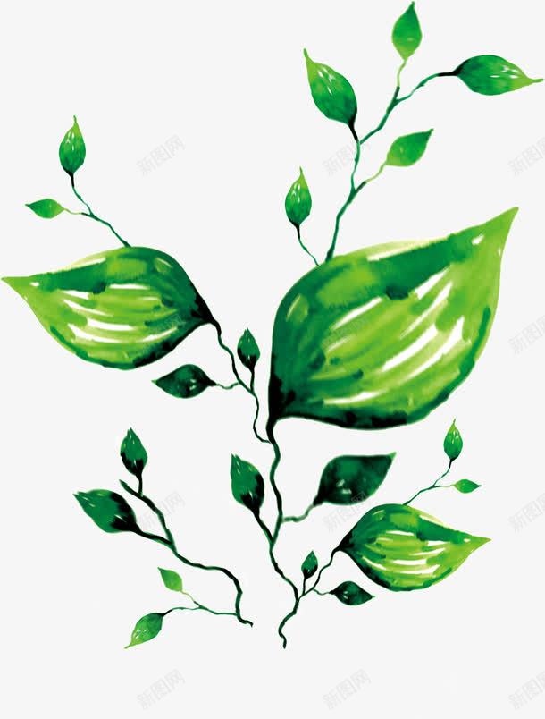 油画树叶png免抠素材_88icon https://88icon.com 树叶 油画 绿色