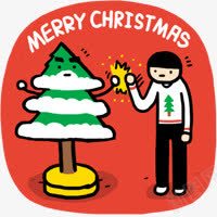 卡通男孩圣诞树png免抠素材_88icon https://88icon.com 卡通 圣诞树 男孩