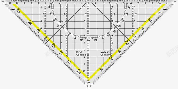 多功能三角形png免抠素材_88icon https://88icon.com 刻度 尺子 量角器