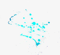 蓝色梦幻水彩素材