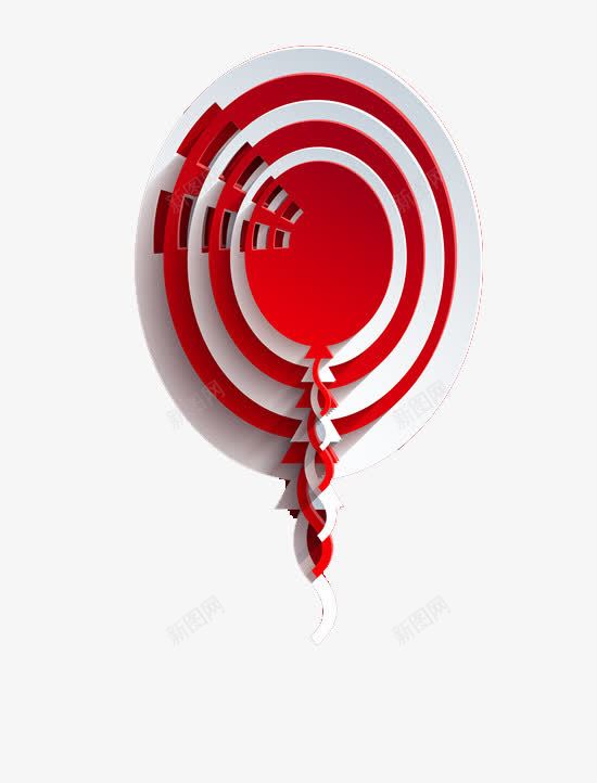 有质感的红白气球元素png免抠素材_88icon https://88icon.com 元素 模型 白色 红色 质感