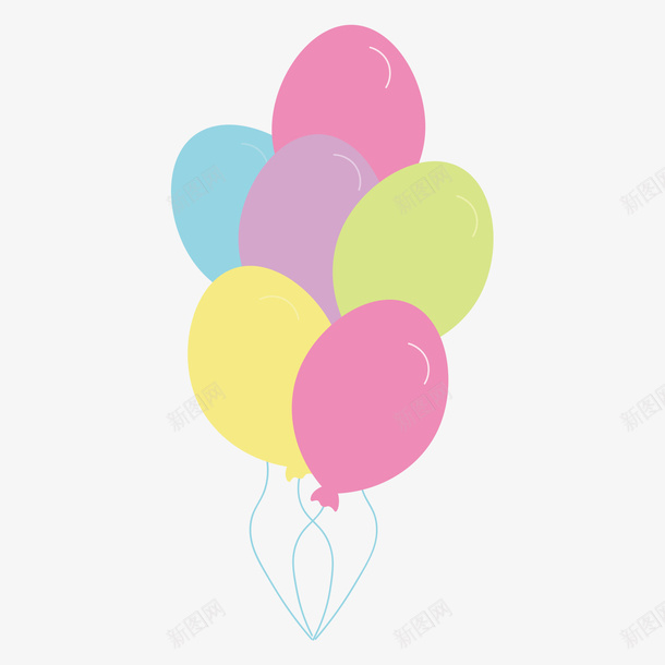 卡通小清新氢气球矢量图ai免抠素材_88icon https://88icon.com 儿童玩耍 儿童节 卡通 小清新 广告设计 气球 氢气球 粉色 透明 矢量图