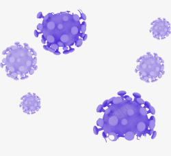 抗疫背景紫色新型冠状病毒矢量图高清图片