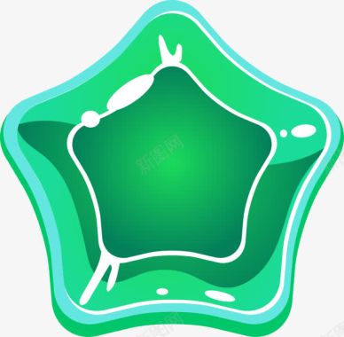 qq游戏图标绿色五角星道具图标图标