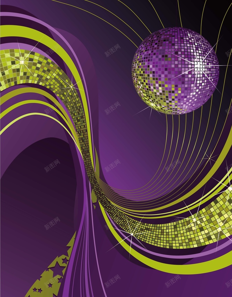 紫色曲线上的圆球背景矢量图ai设计背景_88icon https://88icon.com AI 圆球 曲线 欢喜 海报 矢量素材 紫色 纹理 线条 背景 高清背景设计图 矢量图