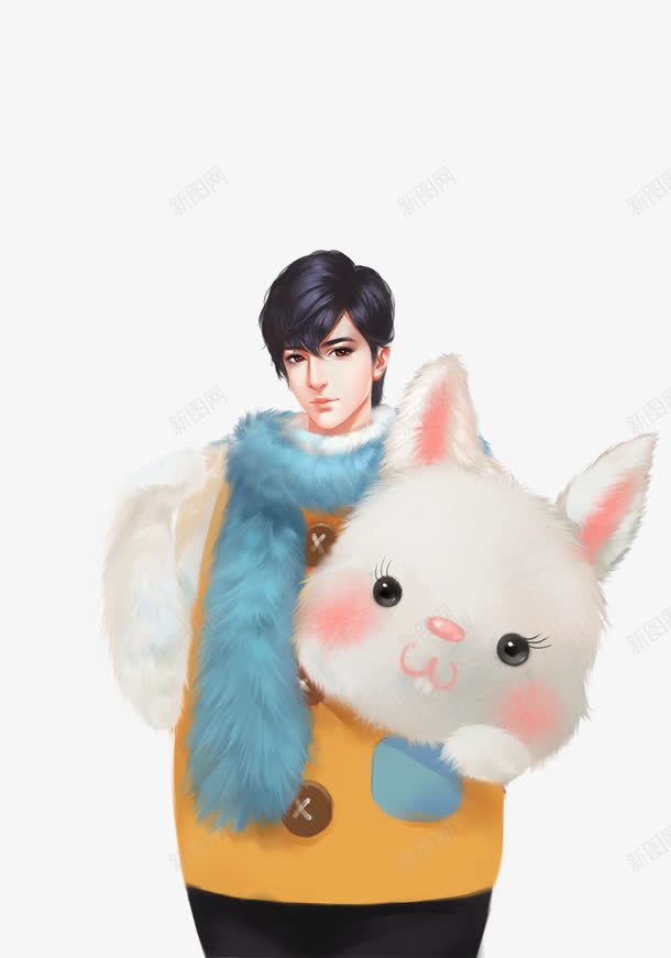 玩具兔男子png免抠素材_88icon https://88icon.com 图片 玩具 男子