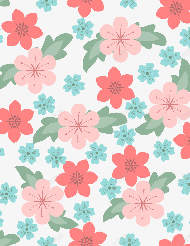 卡通花纹背景矢量图eps免抠素材_88icon https://88icon.com 实用花纹 矢量素材 背景 矢量图