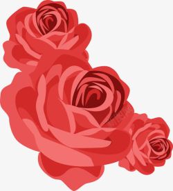 情人节手绘玫瑰花素材