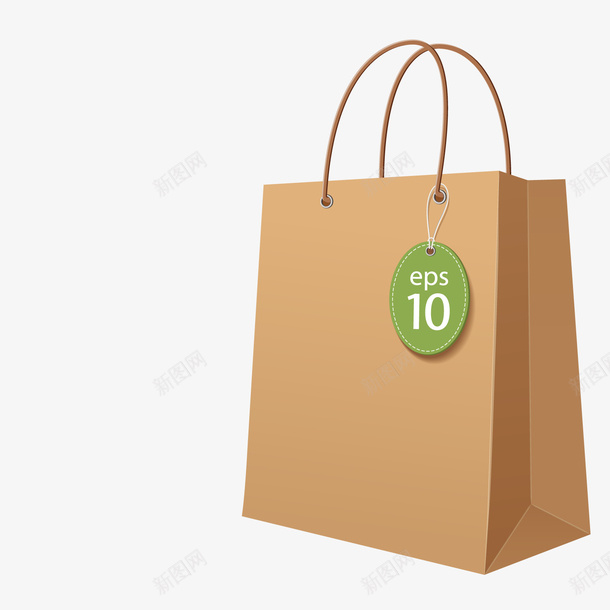 带标签的购物袋矢量图ai免抠素材_88icon https://88icon.com 包装 标签 购物袋 矢量图