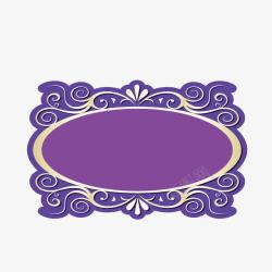 紫色长条框素材