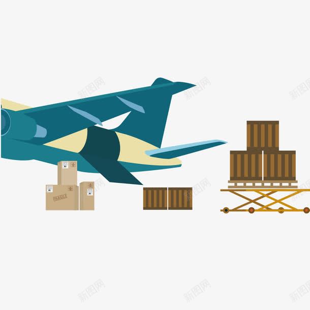 货物航空运输png免抠素材_88icon https://88icon.com 交通 打包装箱 航空 货物 运输