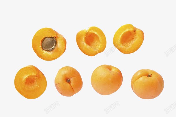 几个杏子png免抠素材_88icon https://88icon.com 杏子 水果 红杏 食物 黄色