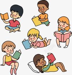 儿童看书素材
