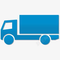 载重汽车卡车蓝色图标图标