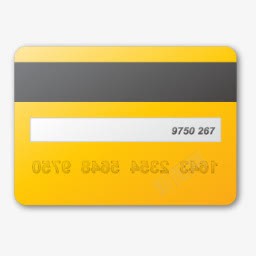 信用卡在线支付黄色信用卡图标图标