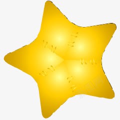 黄色星星图案圣诞礼物装饰物黄色星星图标图标