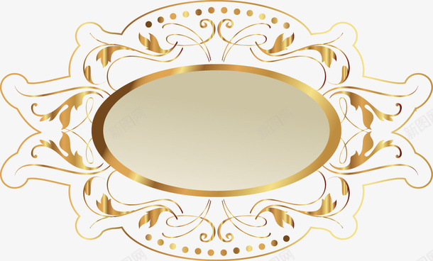 精美金色花纹边框矢量图ai免抠素材_88icon https://88icon.com 精美 花纹 边框 金色 矢量图