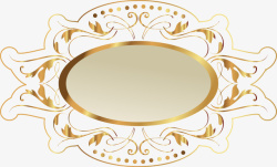 精美金色花纹边框矢量图素材