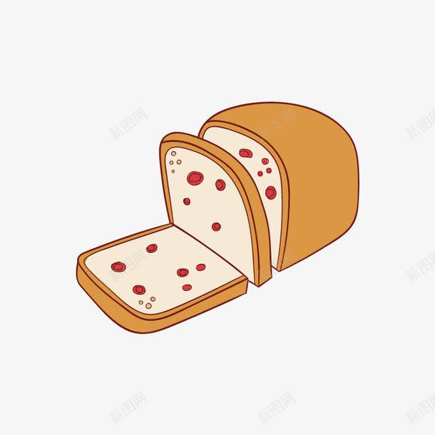 红豆面包矢量图ai免抠素材_88icon https://88icon.com 卡通面包 红豆 红豆面包 面包 矢量图