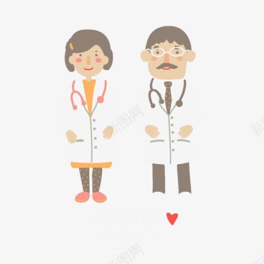 女医生男医生和女医生图标图标