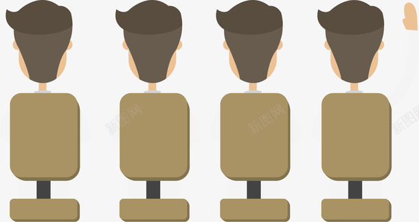 并排开会的白领矢量图ai免抠素材_88icon https://88icon.com 举手 卡通 发言 座椅 开会 手绘 白领 矢量图 高举手臂