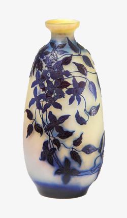 青花瓷纹样的花瓶素材