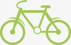 环保自行车绿色矢量图素材