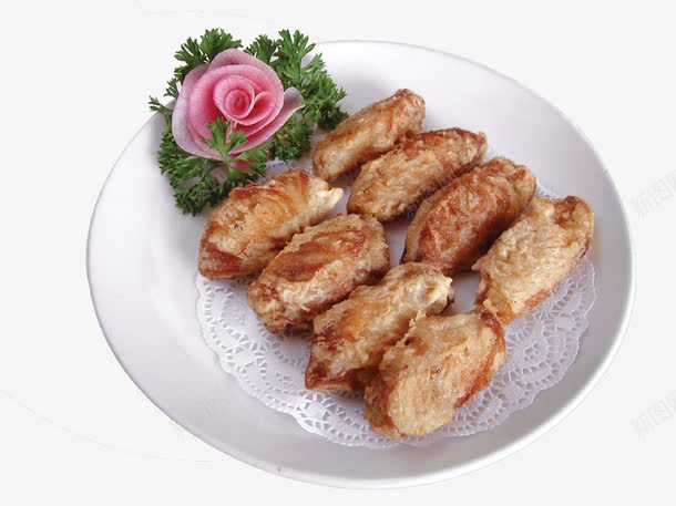 蒜香鸡翅中png免抠素材_88icon https://88icon.com 中华美食 中国美食 产品实物 菜品 蒜香鸡翅 餐饮 鸡翅 鸡翅中