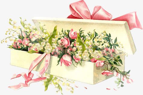 礼盒里的粉色玫瑰花朵png免抠素材_88icon https://88icon.com 玫瑰 礼盒 粉色 花朵