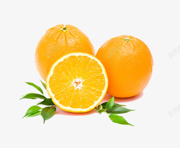 橙子水果png免抠素材_88icon https://88icon.com 叶子 橙子 水果