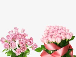 两款粉色玫瑰花束素材