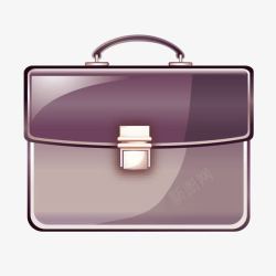 紫色皮包手提包档案包素材