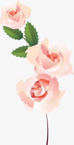 粉色花朵装饰图案素材