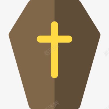 十字准星棺材图标图标